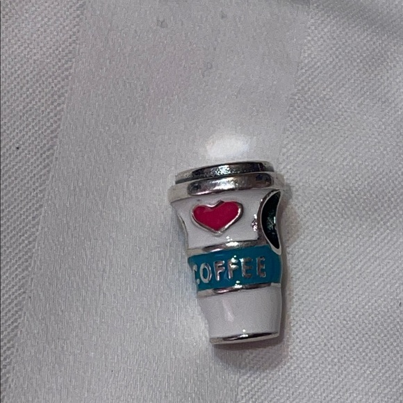 Pandora Jewelry - Pandora Sterling Silver 925 Coffee Cup Charm with Red Heart